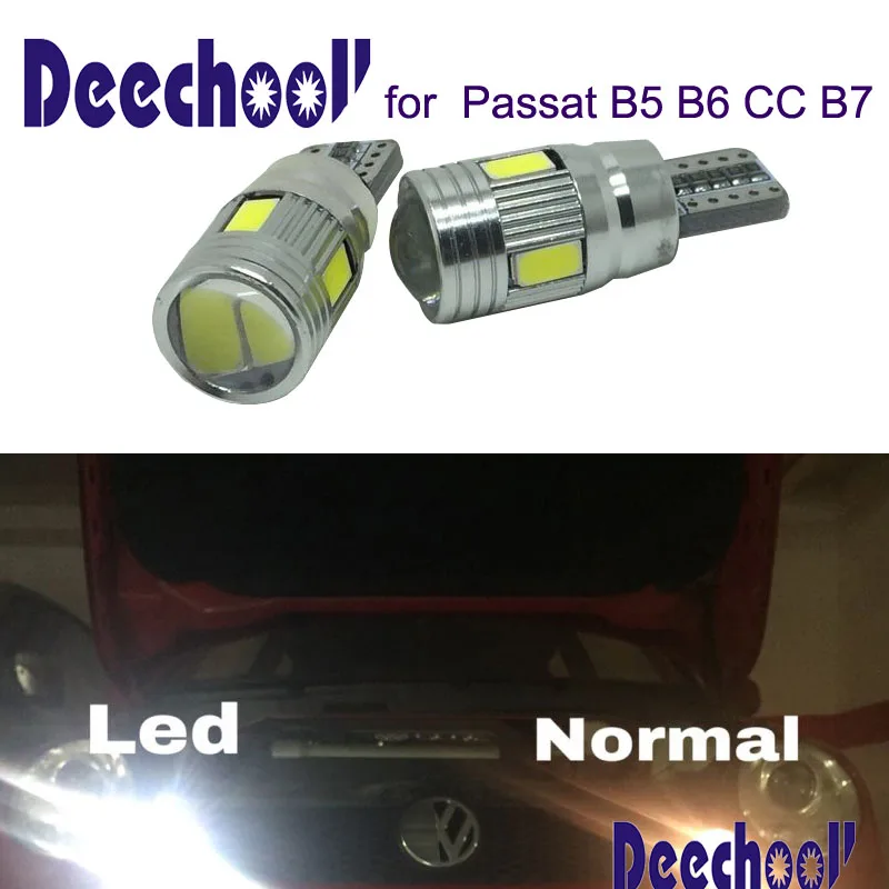 2xCanbus T10 W5W сверхъяркий светодиодный автомобильный габаритный фонарь для Golf 4 5 Passat