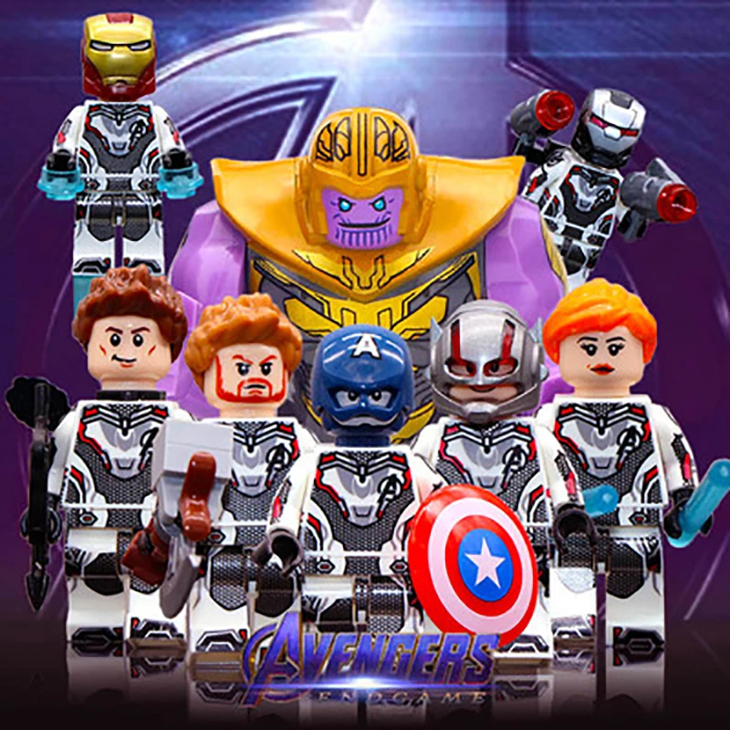 Legoed Marvel Мстители 4 endgame Капитан Америка Железный человек танос Халк здания