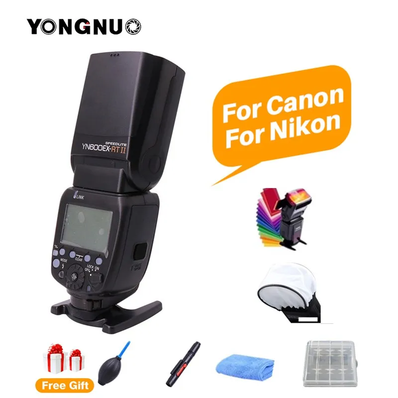 YONGNUO YN600EX RT II TTL Master Flash Speedlite GN60 2 4G беспроводной HSS автоматическое Ручное