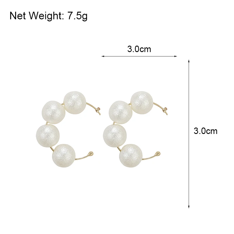 Хлопковый с отделкой из жемчужных бус, круглые большие серьги-кольца для женщин и девушек, ручная работа, богемные открытые круглые массивные серьги, модные ювелирные изделия