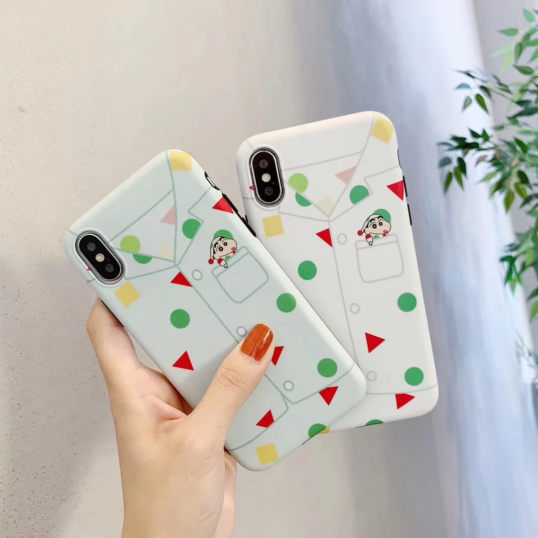 Забавные пижамы Аниме Crayon Shin-chan чехол для iPhone Xs MAX Xr X 6 6s 7 8 plus задняя крышка милый
