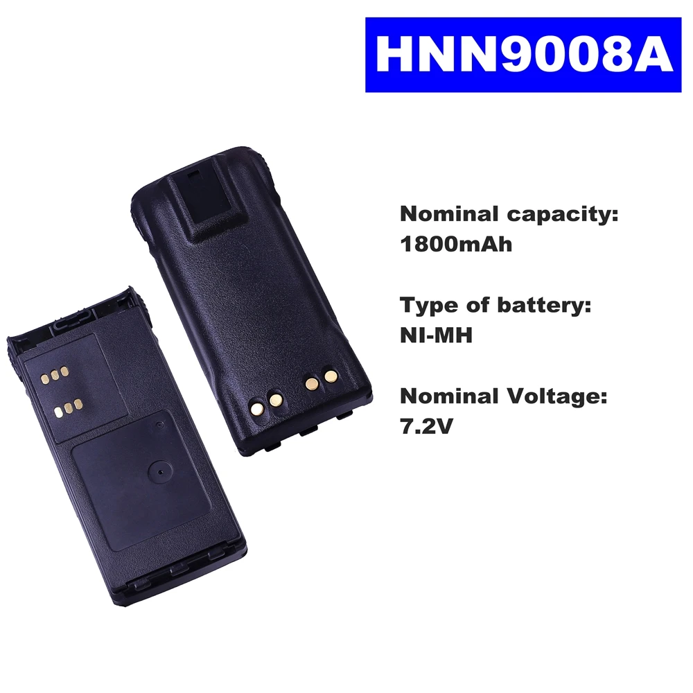 7.2V 1800mAh NI-MH Radio Battery HNN9008A For Motorola Walkie Talkie GP320/340/338/360/380 PTX760/960 PRO-5150 Two Way Radio