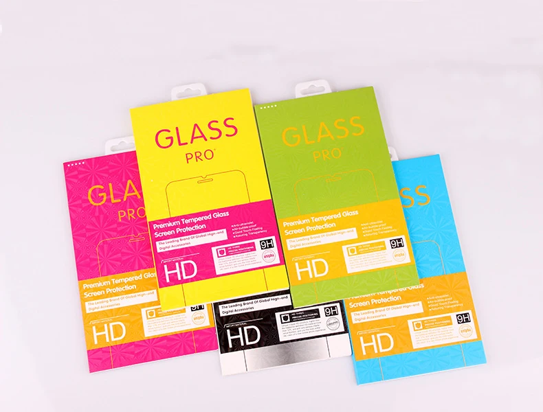 100 pcs Personalized Custom Logo Paper Packaging Box with Hanger for Tempered Glass Sreen Protector Film iPhone 7 7Plus | Мобильные