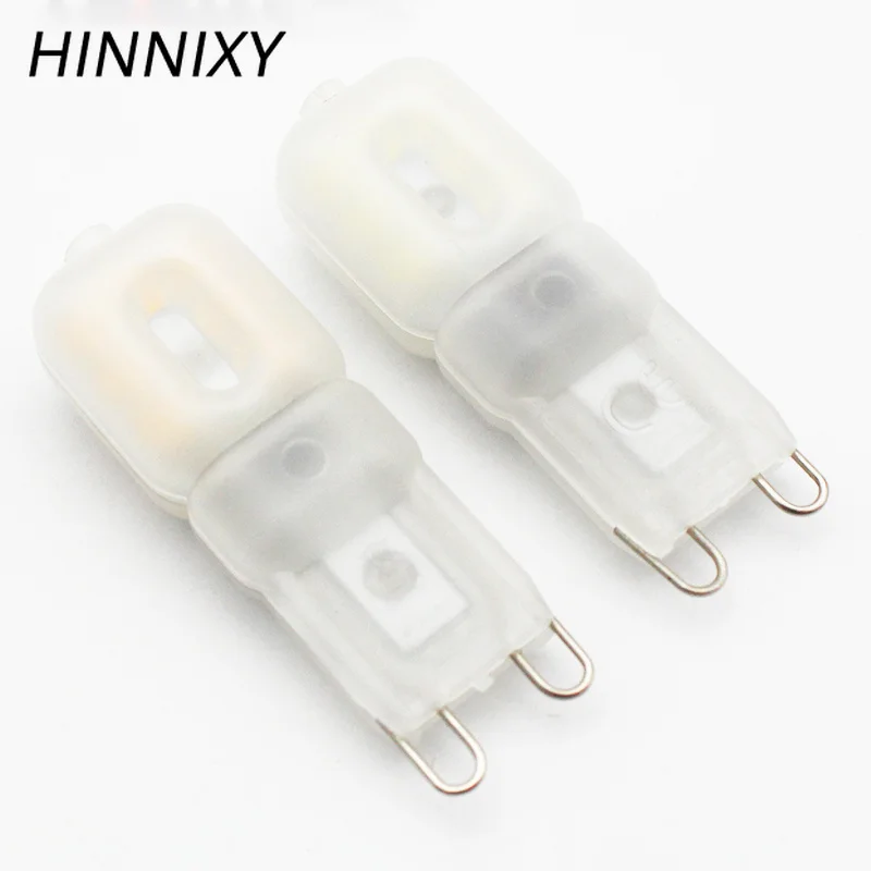 Hinnixy 5 шт./лот светодиодные лампы G9 Теплый белый Холодный 2 Вт лампочка для люстры