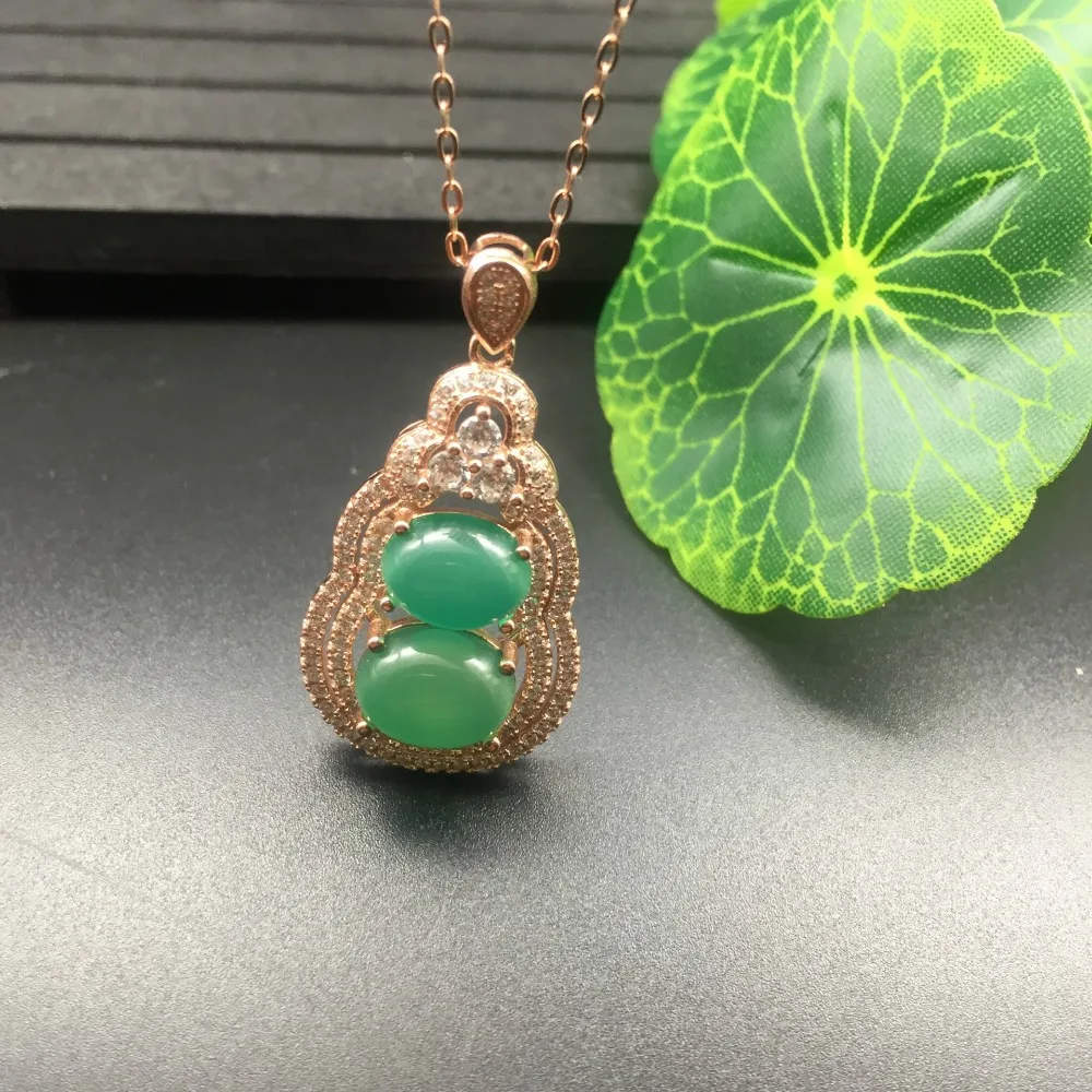 KJJEAXCMY boutique jewels 925 серебро натуральный нефритовый порошок с подвеской ожерелье
