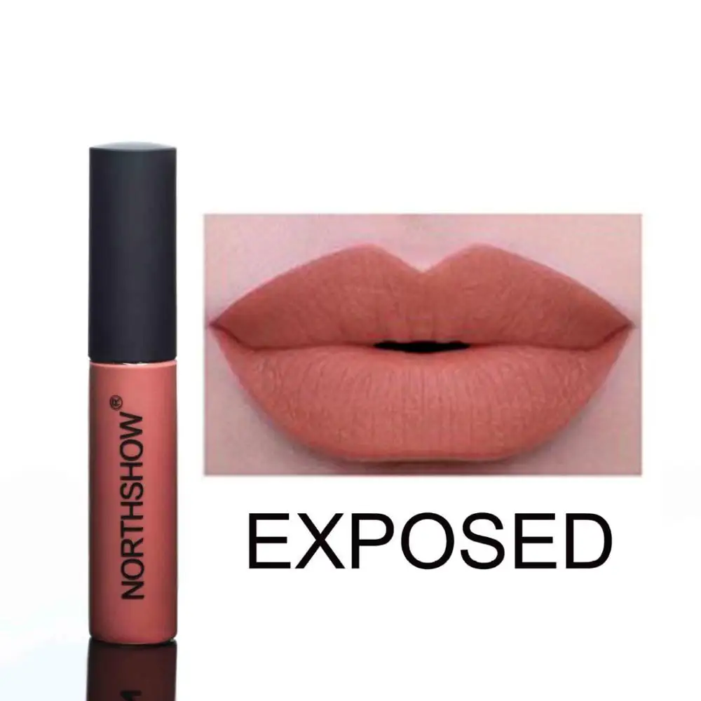 exposed Новинка, 12 цветов, брендовые увлажняющие пигменты, блеск для губ, матовый блеск для губ, стойкий водостойкий, сексуальная жидкость цвета "нюд", губная помада, матовая помада для губ - Цвет: exposed