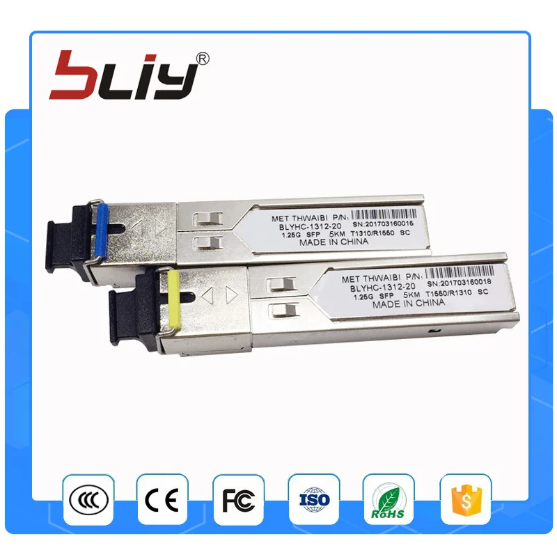 Разъем SC gigabit КМ 5 км DDM BIDI mini gbic sfp модуль 1 25 г Otdr оптический tranceiver для mikrotik cisco
