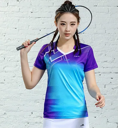 Women shirts 3 Мужская и Женская теннисная Джерси, дышащая теннисная одежда, теннисная рубашка для настольного тенниса, одежда для бадминтона, женские рубашки для гольфа, спортивная одежда - Цвет: Women shirts 3