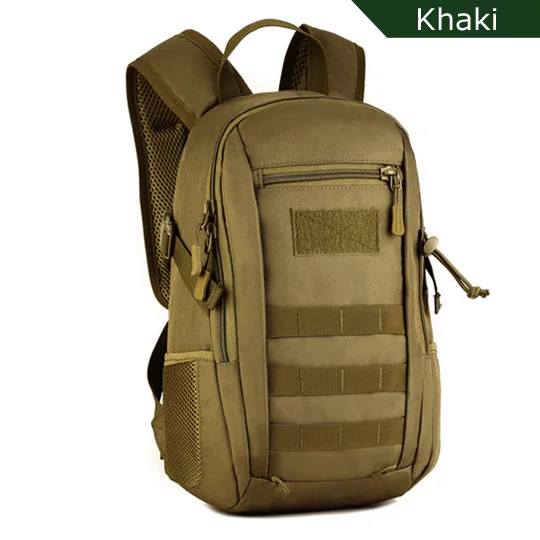 khaki 12л Тактический Рюкзак MOLLE, Детский водонепроницаемый маленький рюкзак, школьные сумки, детский военный рюкзак, штурмовая упаковка - Цвет: khaki