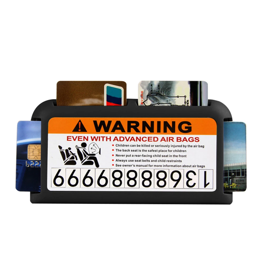 2 в 1 автомобильный козырек клип держатель для карт Органайзер номер телефона при