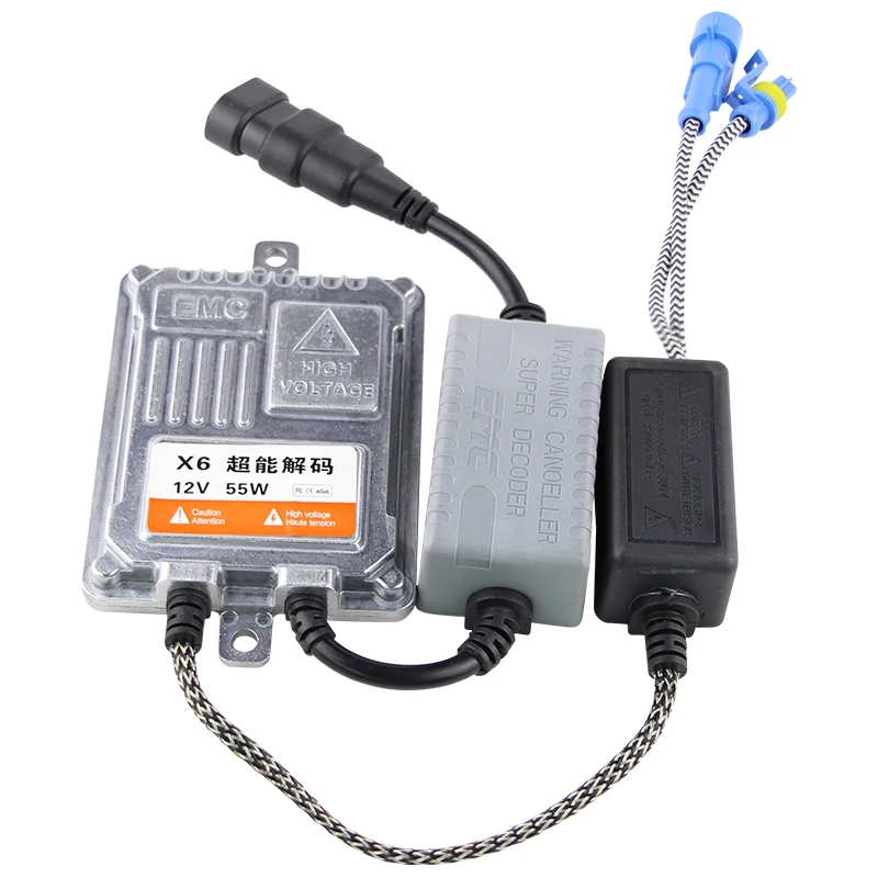 Супер Canbus H1 H3 H11 9005 9006 9012 HB4 D2H 55 Вт AC 5500K ксеноновый комплект лампы высокого люмена X6