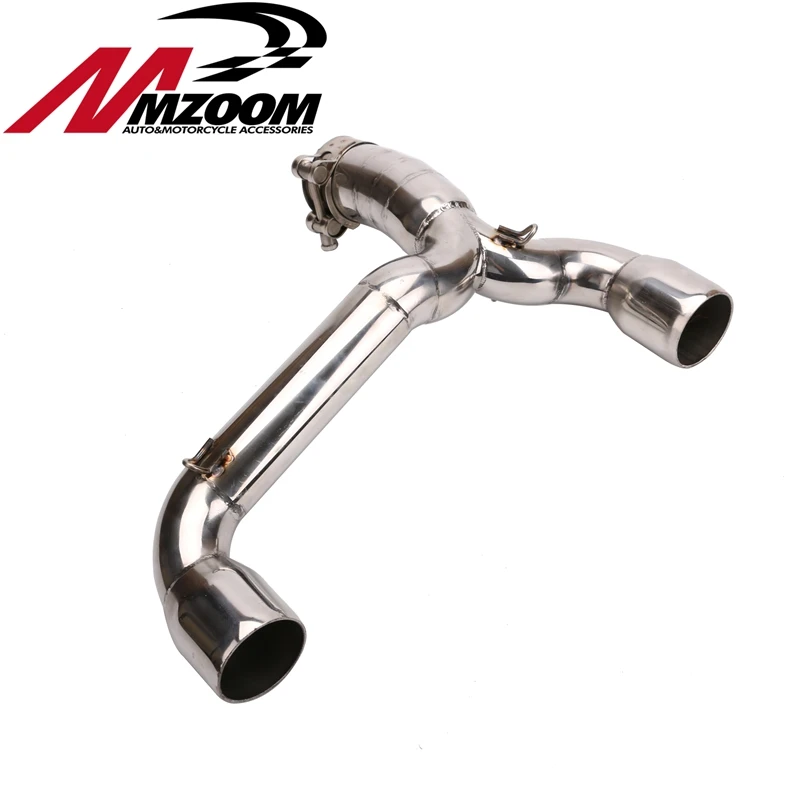 Мотоцикл Высокое качество нержавеющая сталь глушитель Mid Middle Fit трубки разъем для