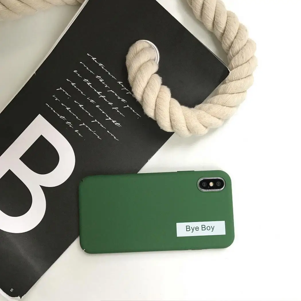 Letter Print PC Mobile Phone Case Back Cover Anywhere You Need For Green Easy to install and take off. iPhone |