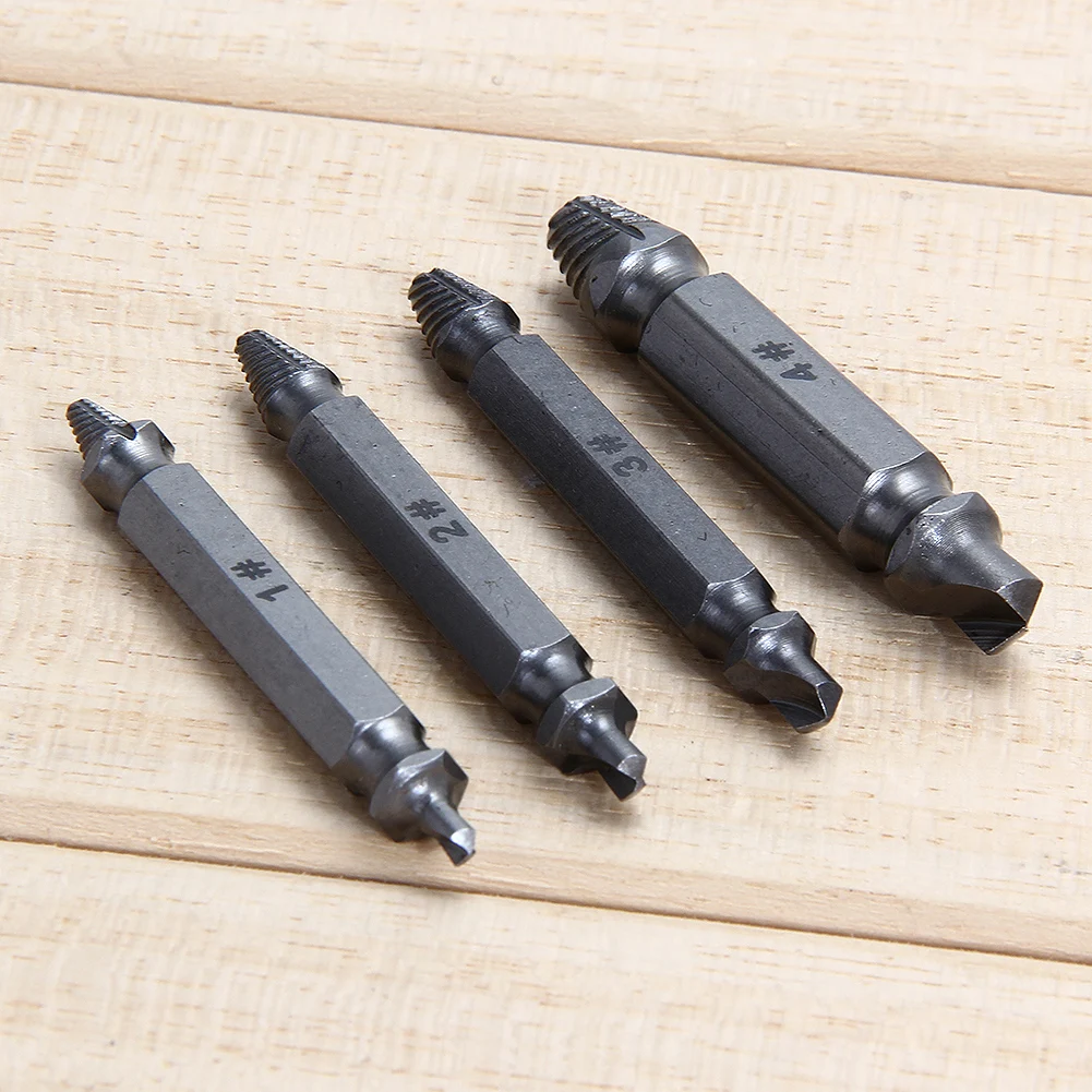 4 шт./компл. двухсторонний экстрактор поврежденных винтов сверла для удаления