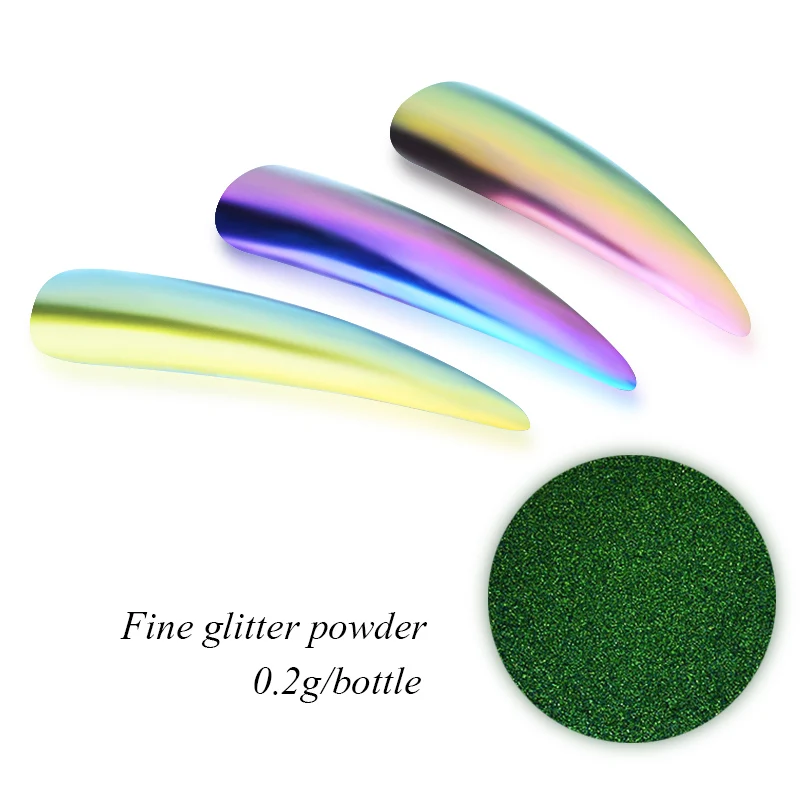 Зеркальные Блестки для ногтей Пудра Хамелеон 0 2 г Золотой хромированный пигмент