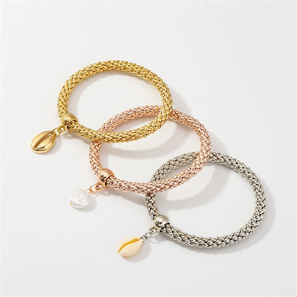 Женский браслет в виде ракушки MLING набор из трех цветов розовое золото Женские