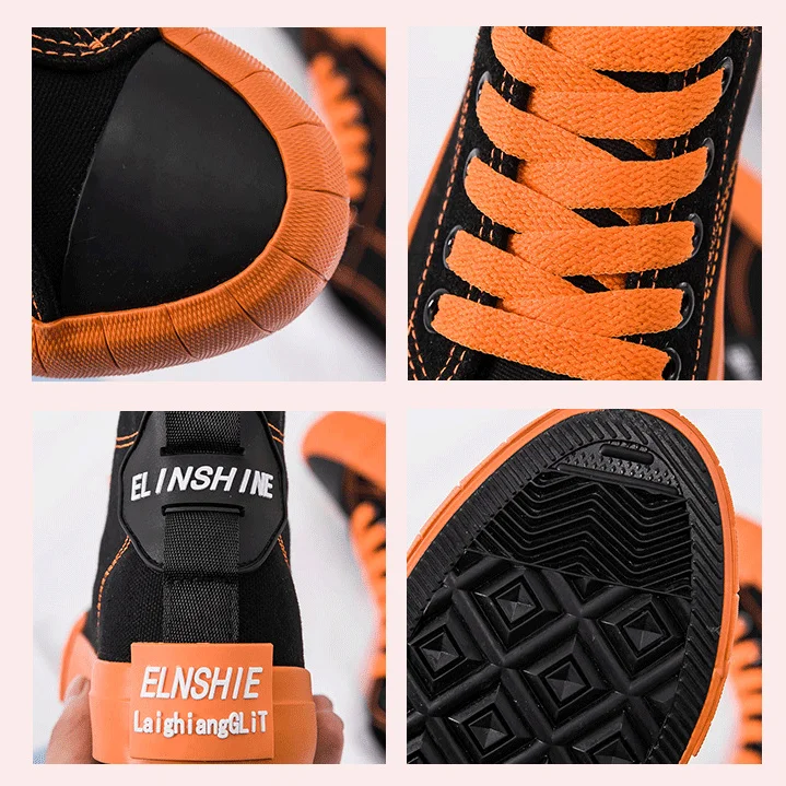 Весенняя парусиновая Студенческая обувь на высоком каблуке женская для отдыха