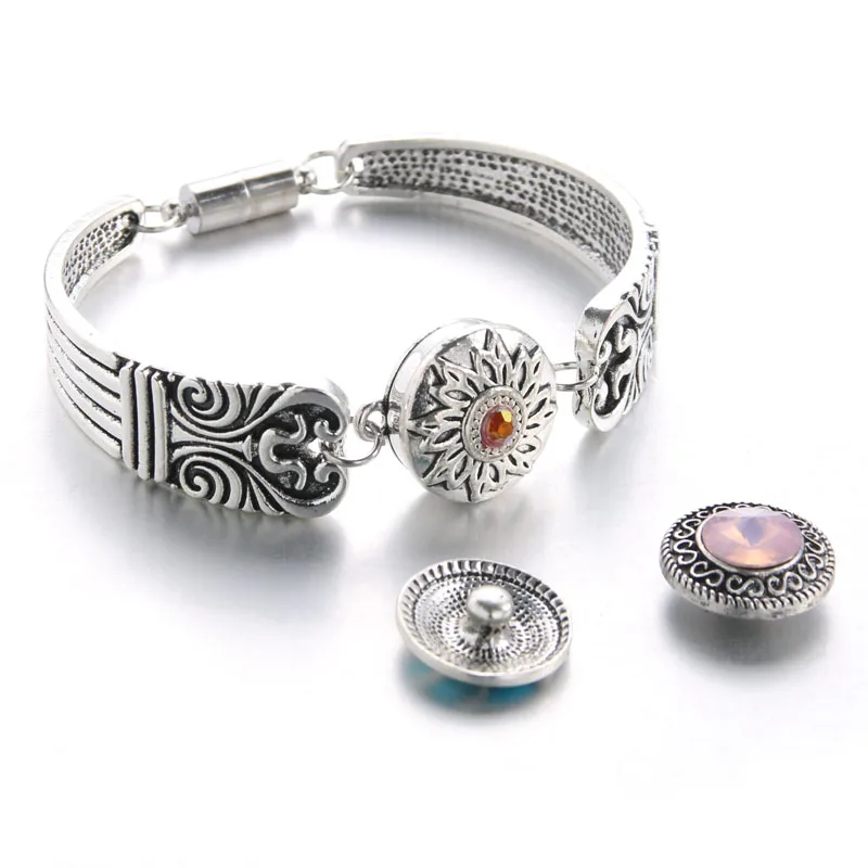 Фото 2018 магнитные богемные часы женские ювелирные изделия Pulseras новейшие винтажные 18 мм металлические застежки браслет 040906 №2