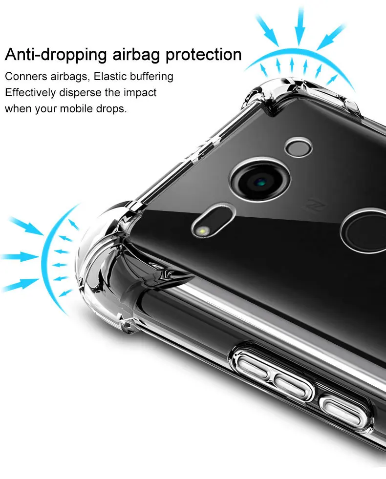 IMAK Для sony XZ2 компактный чехол противоударный мягкий Задняя накладка чехла из ТПУ для sony Xperia XZ2 Compact Dual Sim