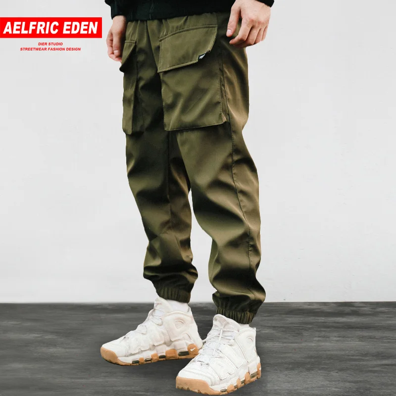 Aelfric Eden 2018 Осенние повседневные мужские брюки с несколькими карманами ветровки