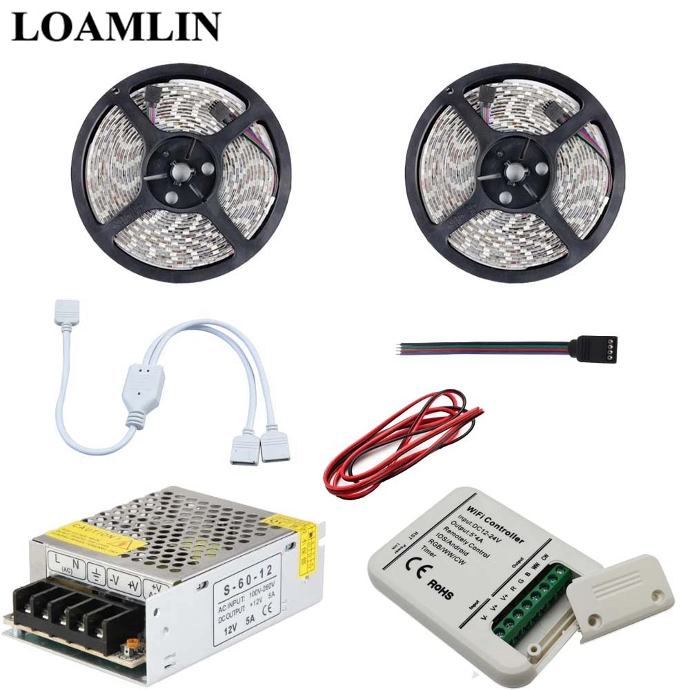 RGB Led Flexible Strip Light SMD2835/3528 With Magic Home Wifi Controller Power Adapter Driver Kit 5M 10M 15M 20M | Лампы и освещение