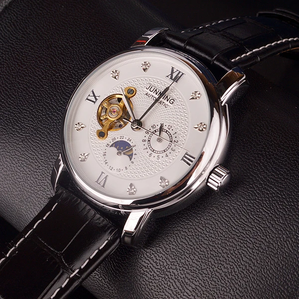 hot selling New junming classic retro hollow automatic mechanical wrist watch men's imports of machinery and business watches | Наручные