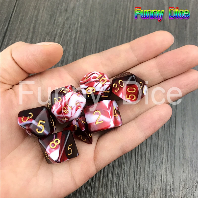 7 шт многогранная Туманность d4 d6 d8 d10 d12 d20 набор игровых кубиков для игры в Подземелья и Драконы Новинка