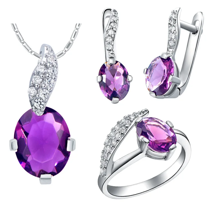 Роскошное кольцо ожерелье серьги ювелирные наборы серьги-подвески SA на заказ