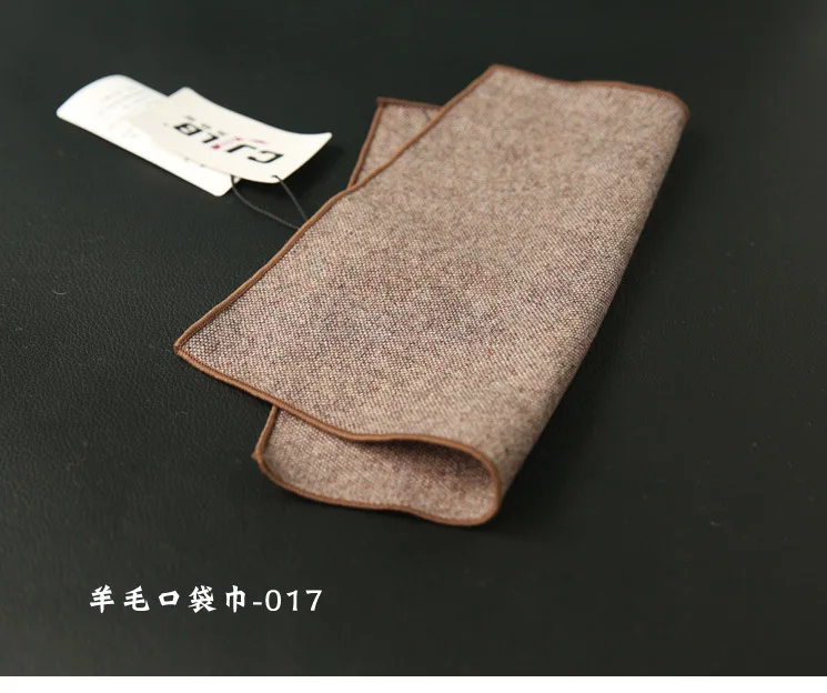 Hankerchief Шарфы для женщин плед Бизнес костюм платки шерсть Повседневное Для мужчин с карманами площади 24x24 см 10 шт./лот