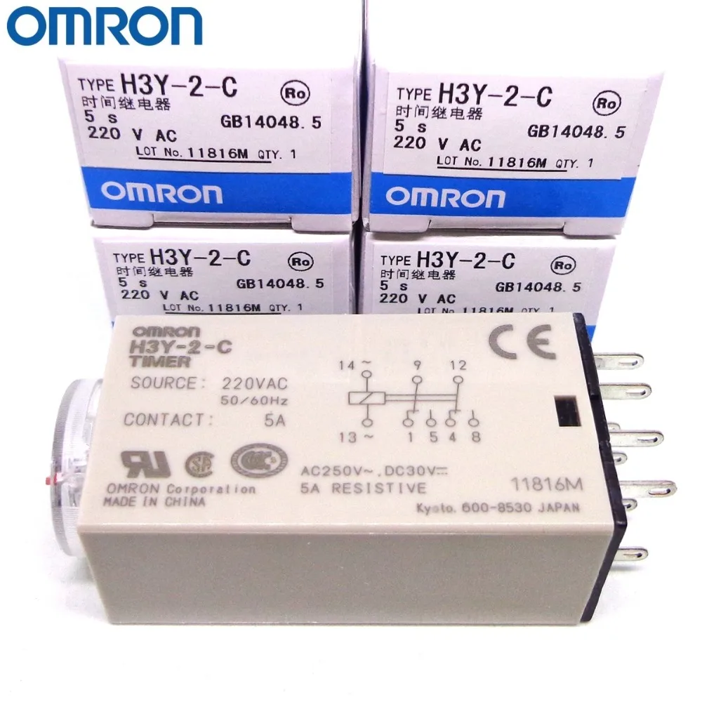 Реле времени OMRON Φ C 24 В постоянного тока 220 переменного 110 1S H3Y 2 10S 30S 60S 3M новое и