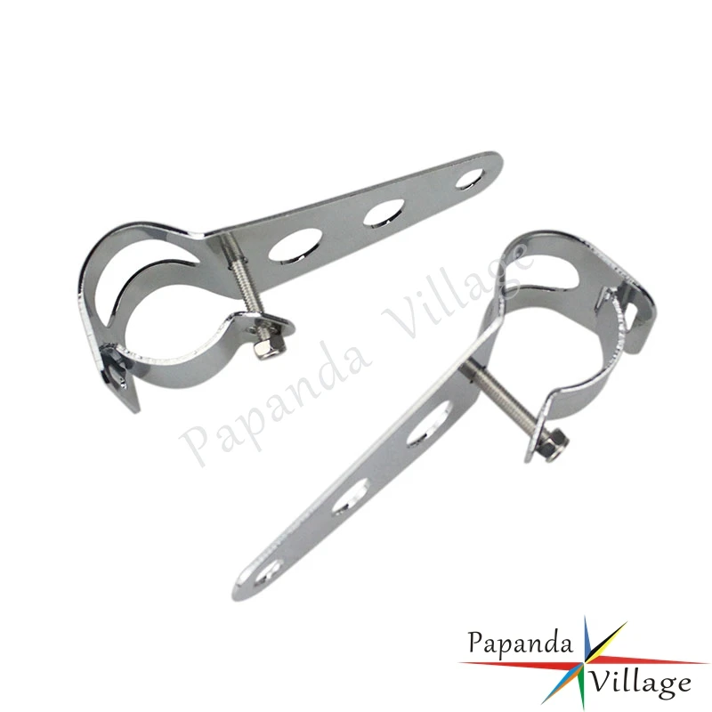 Universal Motorbike Headlight Brackets Fork Mount Clamps 38-44mm Headlamp Holders for Harley Honda Yamaha Cafe Racer Chopper | Автомобили