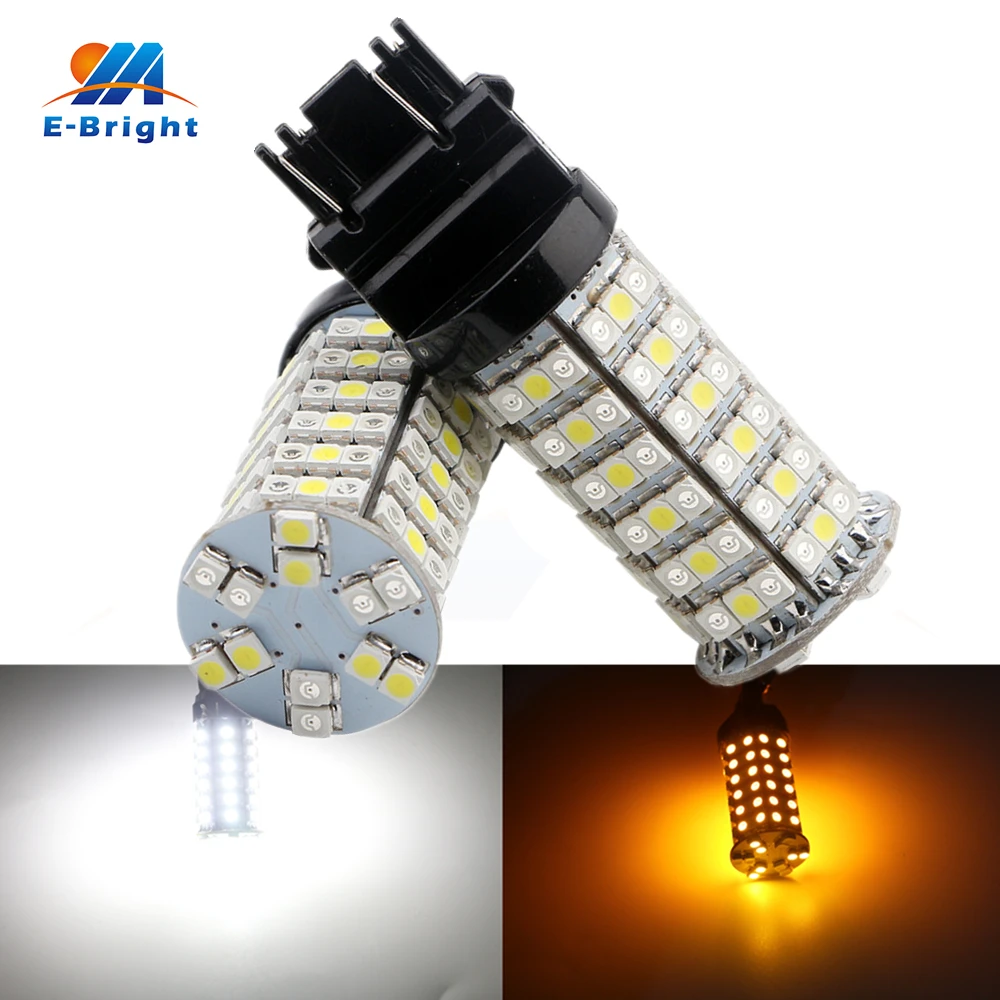 4/10 шт 3157 T25 1210 120 SMD светодиодные лампы двойной цвет белый Янтарный автомобильный