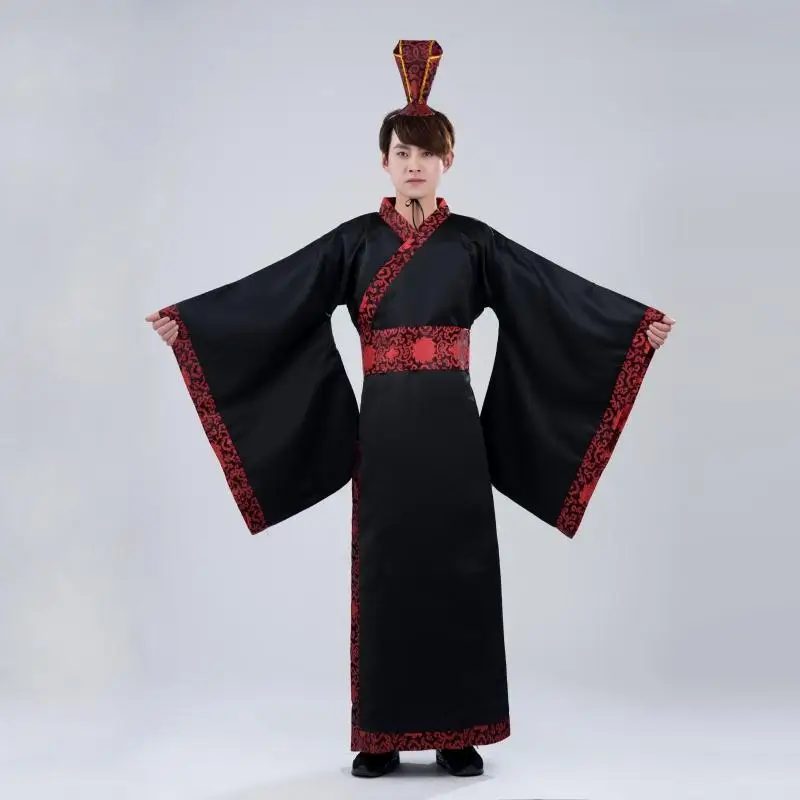 Мужской костюм ханьфу из древней китайской династии Цзинь и Хань унисекс косплей