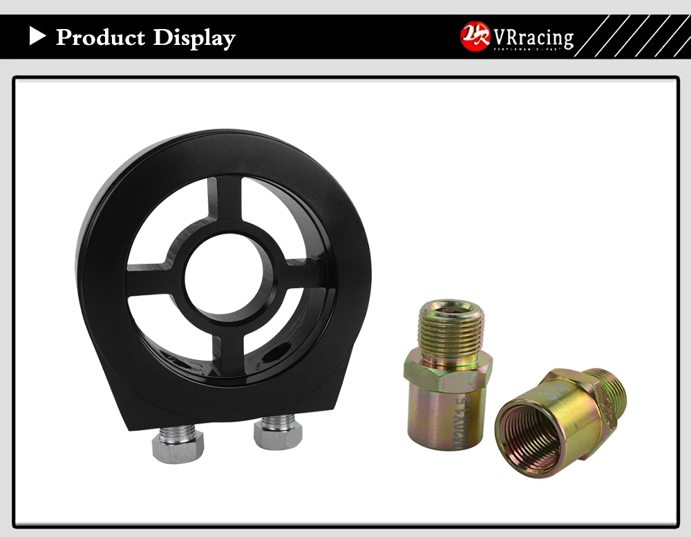 VR RACING-Racing M20X1.5 3/4-16 1/8 NPT Алюминиевый Масляный манометр масляный фильтр Сэндвич адаптер VR6722