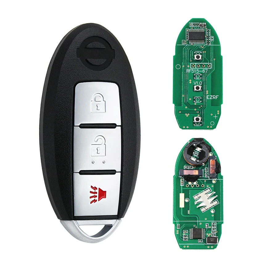 3 Кнопка Автозапуск Smart Remote брелок 315 МГц с ID46 PCF7952 чип для Nissan МАРТА Tiida Versa Micra после 2010
