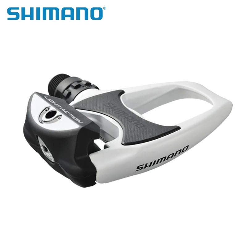 Shimano PD-R540 SPD-SL педали для шоссейного велосипеда бесклипсовая SM-SH11 бутсы черный/белый/серебристый