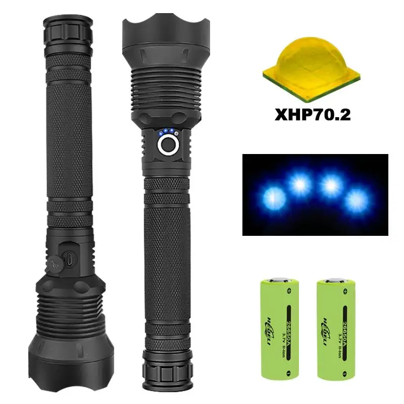 Xhp70.2 самый мощный светодиодный фонарик 8000 лм usb 18650 26650 аккумуляторная батарея xhp70