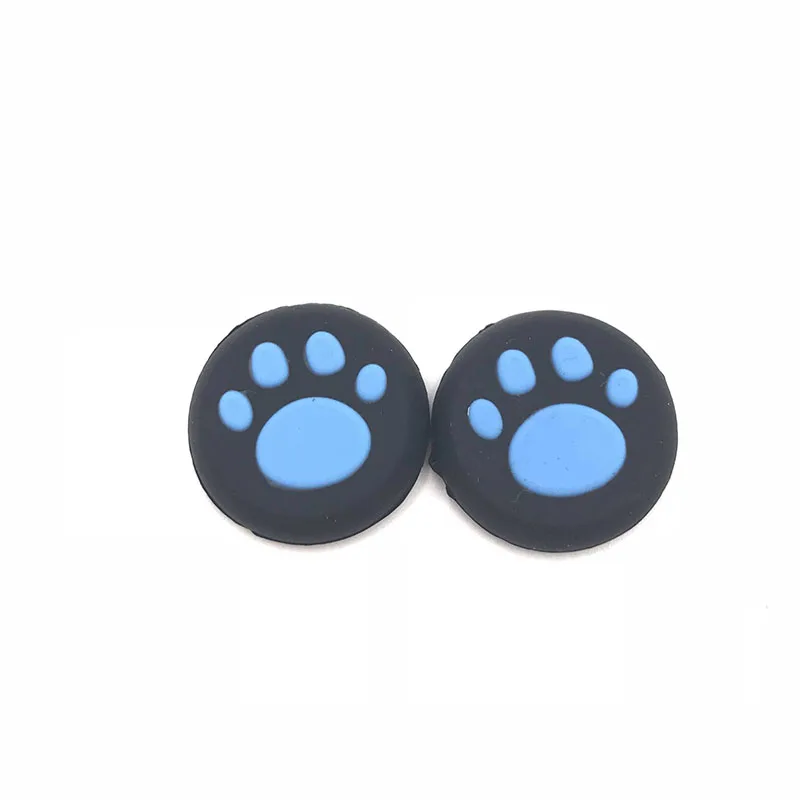 Blue Paw 1 пара = 2 шт силиконовый джойстик для пальца с кошачьей лапой и черепом для PS3 PS4 Pro Slim Xbox 360 - Цвет: Blue Paw