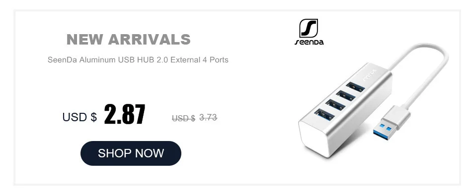 SeenDa usb-хаб 2,0 Алюминиевый сплав 4 порта высокая скорость зарядки синхронизации передачи данных Разветвитель переключатель для компьютера ноутбука OTG концентратор 2,0