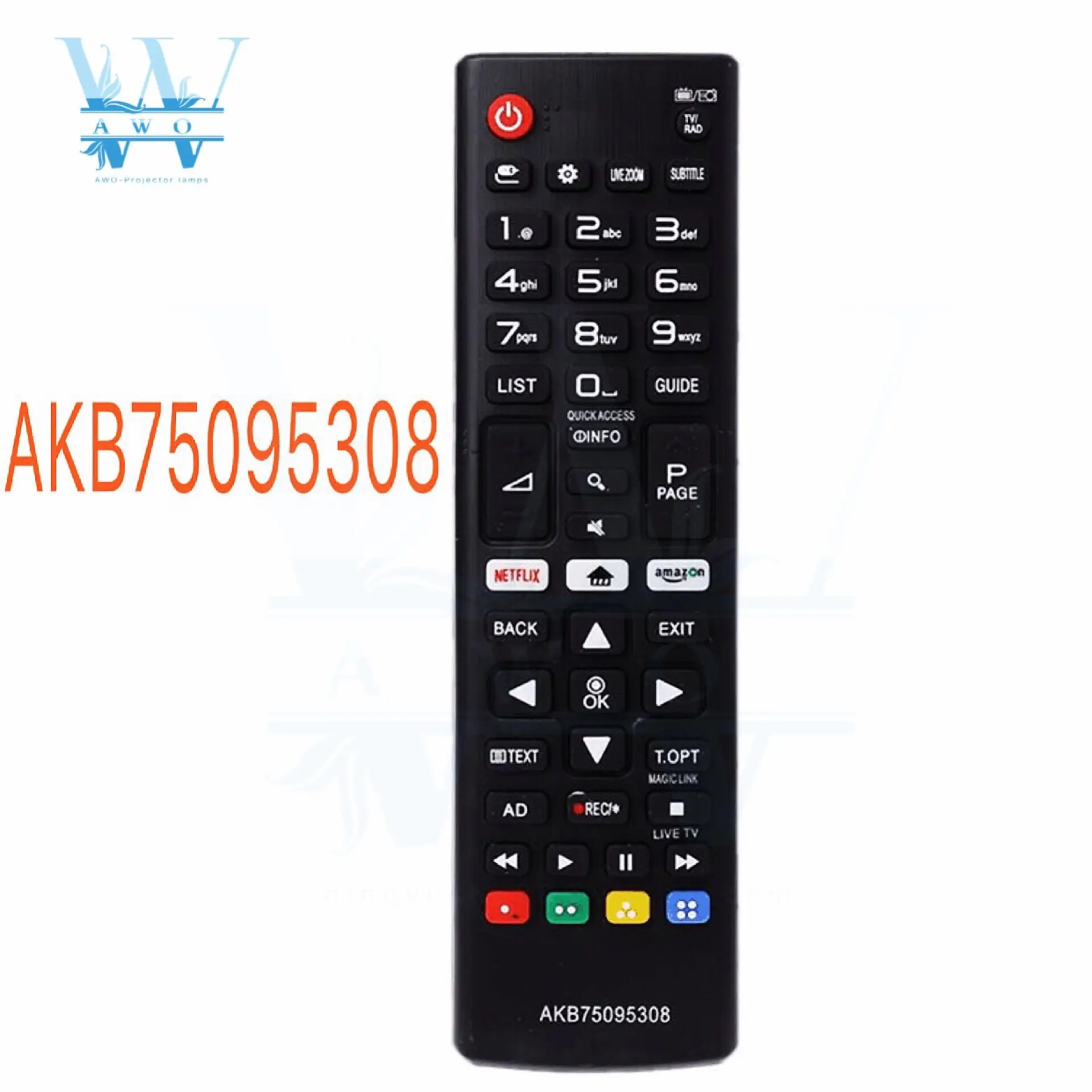 Новый универсальный пульт дистанционного управления AWO AKB75095308 для LG TV 43UJ6309 49UJ6309