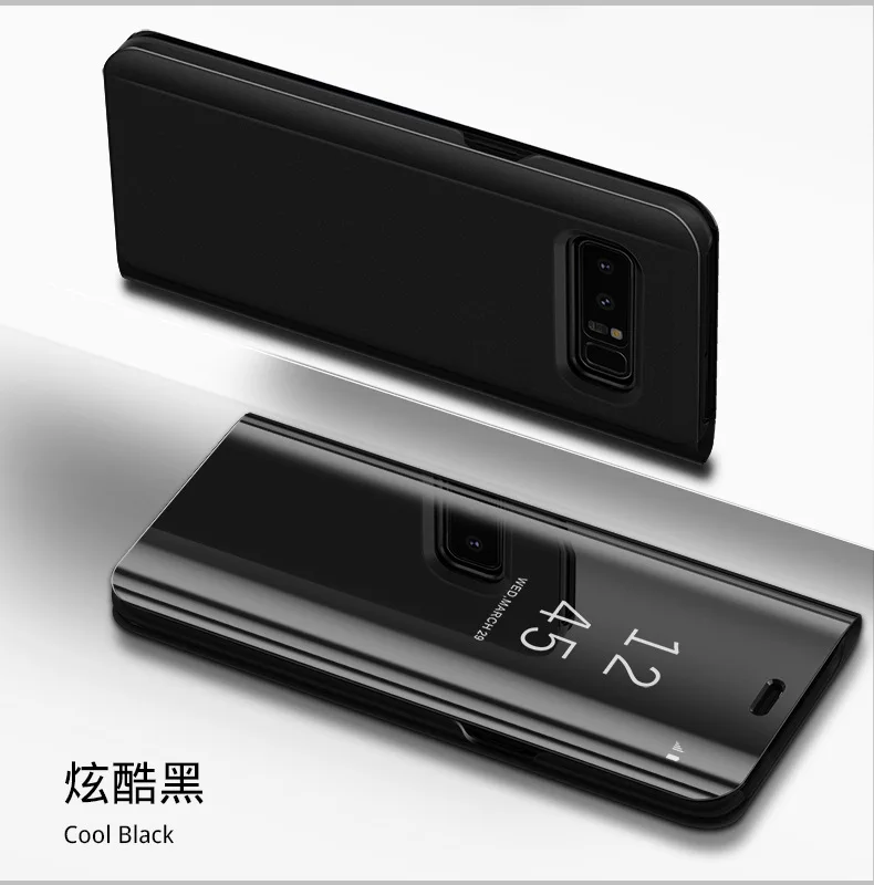 Умный кожаный чехол для Samsung Galaxy S8 S7 Edge S6 S6edge, зеркальный флип-чехол с подставкой для Samsung S 8 7 6 edge Plus, чехол