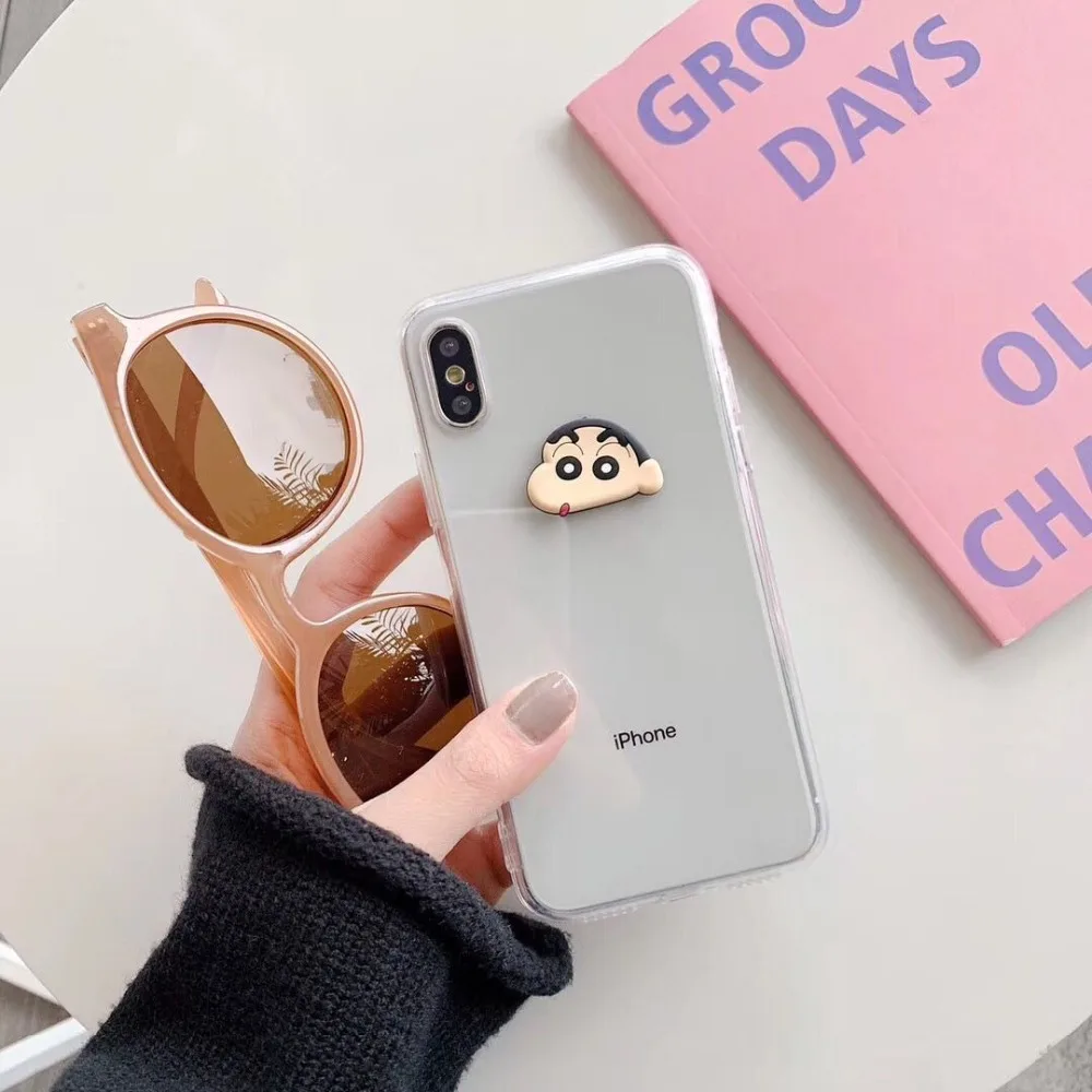 ORYKSZ 3D Crayon Shin Chan чехол для телефона iPhone XR X XS Max чехлы iphone 8 7 6S Plus силиконовый ультра