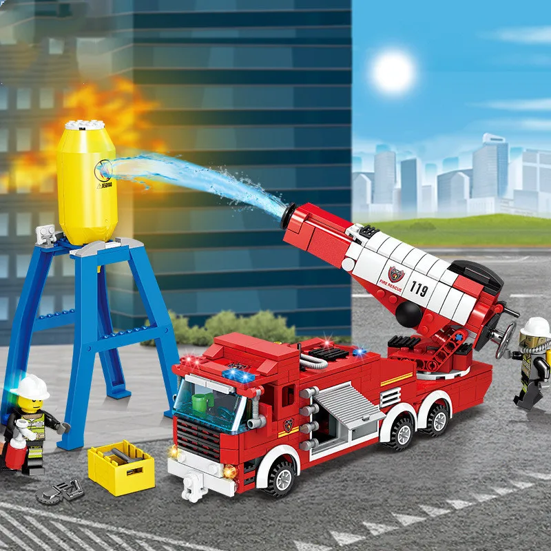 400 + шт пожарные машины спасательные строительные блоки Совместимые с LEGO City