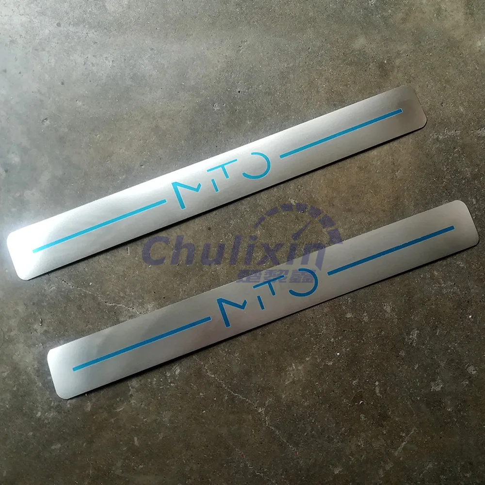 

Ультратонкая Накладка на порог из нержавеющей стали 2 шт./лот для Alfa Romeo MITO, автомобильные аксессуары для интерьера