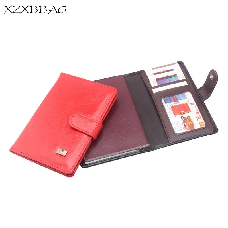

Обложка для паспорта XZXBBAG из искусственной кожи для мужчин и женщин, чехол на застежке для удостоверения личности, кредитных карт, визиток