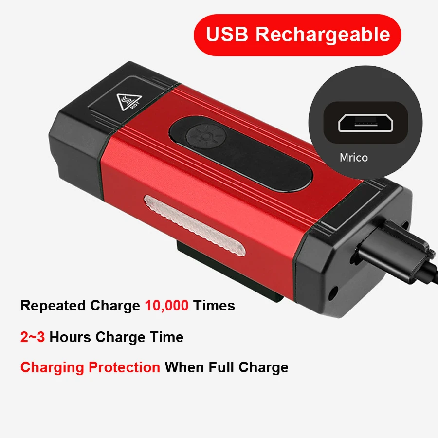 NEWBOLER 800 люмен велосипедный Фонарик светодиодный USB Перезаряжаемый металлический корпус велосипедная фара передняя 2500 мАч фара с держателем
