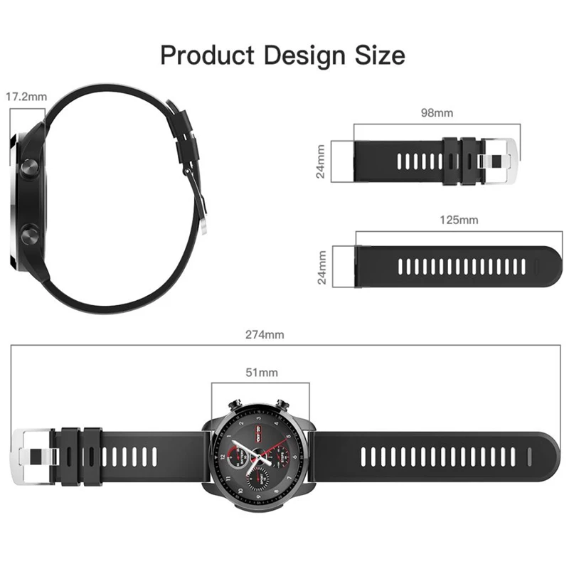 Kospet Храбрый 4G Smartwatch телефон 1 3 дюйма Android 6 0 MTK6737 Bluetooth 4 2 GB Оперативная память 16 Гб