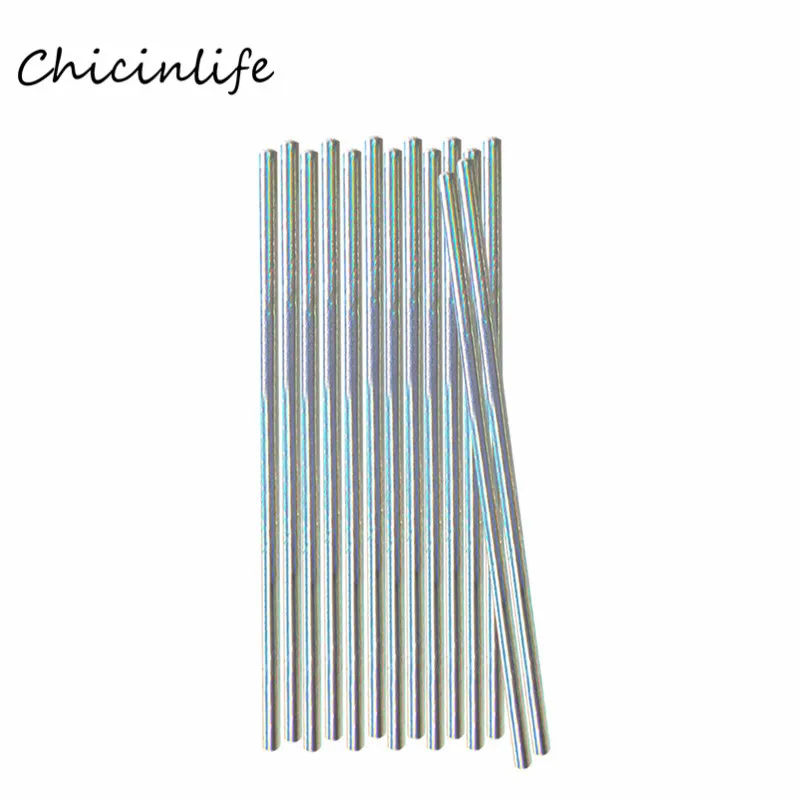 Chicinlife, 25 шт., розовая Золотая соломенная бумажная соломинка для питья, дня рождения, вечеринки