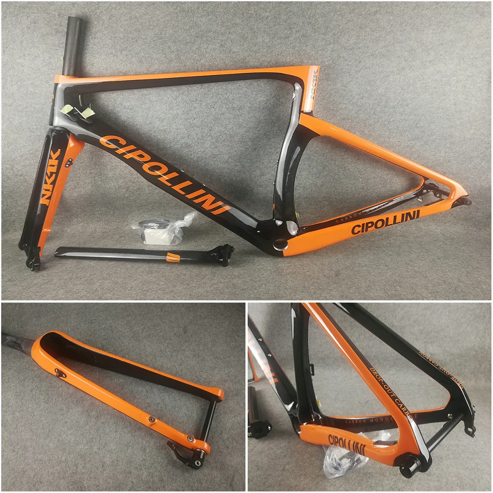 Оранжевый черный T1100 3K глянцевый MCipollini NK1K диск карбоновая рама для велосипеда с XS-S-M-L-XL на выбор