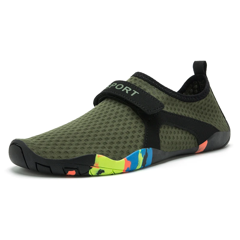 Aqua shoes/Летняя водонепроницаемая обувь Мужские дышащие пляжные тапочки женская